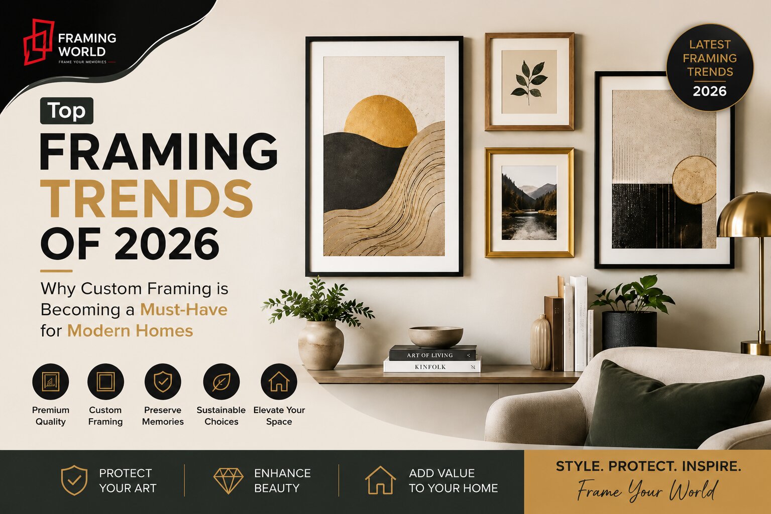 Top Framing Trends: Why Custom Framing is Becoming a Must-Have for Modern Homes